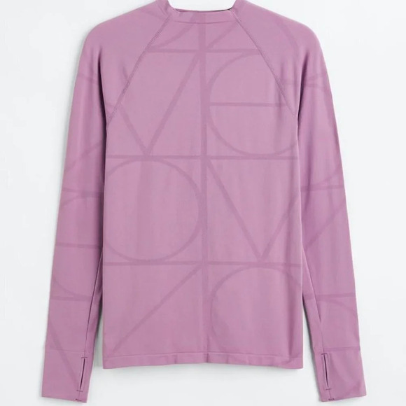 H&M seamless base layer sz XL purple shirt leggings 2 PC set for winter - Picture 1 of 4